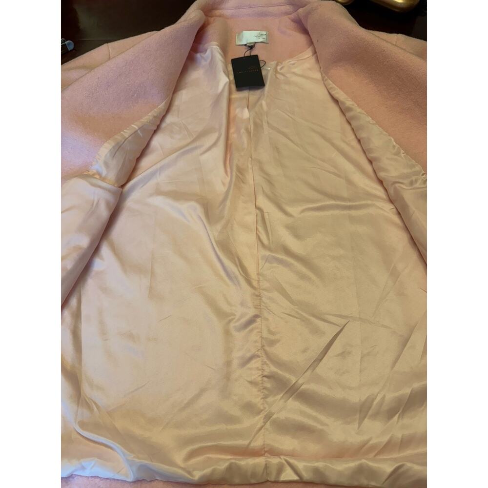 NWT JOA Los Angeles Wool Blend Pastel Pink Overcoat Sz M Feminine Oversized - Picture 8 of 11